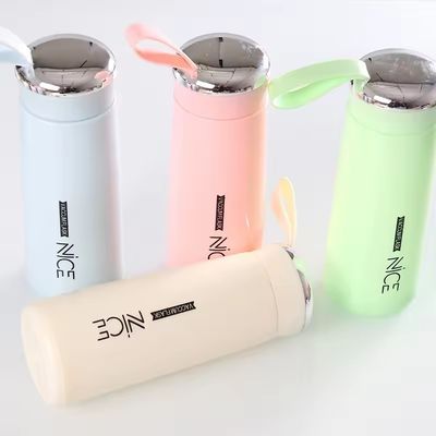 Bouteille d'eau étanche portable extérieure en verre de 400 ml avec câble pour la promotion
