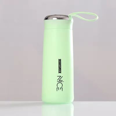 Bouteille d'eau étanche portable extérieure en verre de 400 ml avec câble pour la promotion