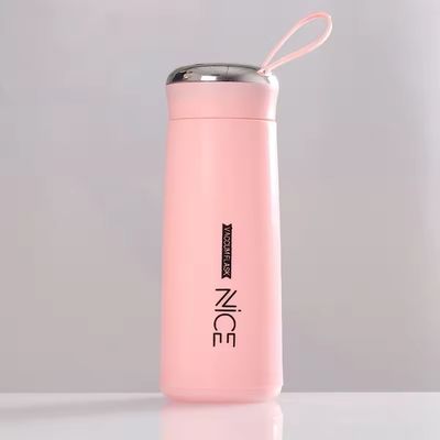 Bouteille d'eau étanche portable extérieure en verre de 400 ml avec câble pour la promotion