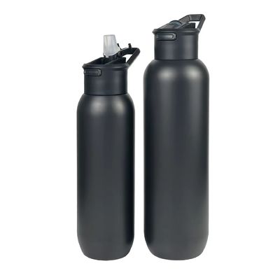 Flacon en acier inoxydable isolé sous vide avec poignée couvercle Armée vert 580ml et 1000ml
