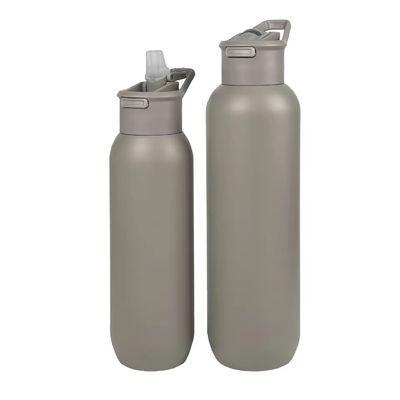 Flacon en acier inoxydable isolé sous vide avec poignée couvercle Armée vert 580ml et 1000ml