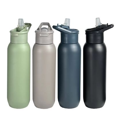 Flacon en acier inoxydable isolé sous vide avec poignée couvercle Armée vert 580ml et 1000ml