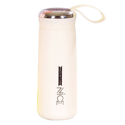 Bouteille d'eau portable en verre mini à l' extérieur de 400 ml avec logo Lanyard