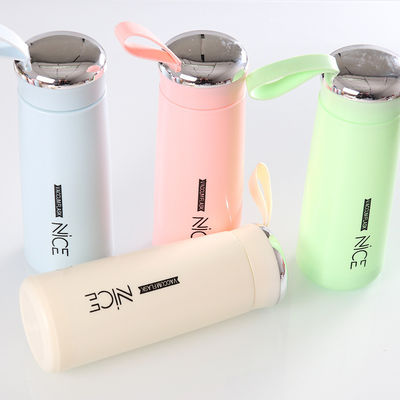 Bouteille d'eau portable en verre mini à l' extérieur de 400 ml avec logo Lanyard