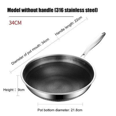 Produits de cuisine en acier inoxydable 316 32cm 34cm
