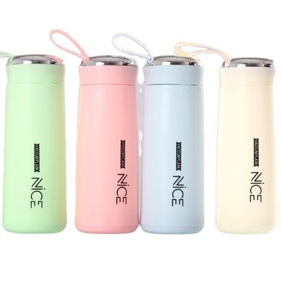 Bouteille d'eau en verre de 400 ml, eau chaude froide pour les activités de plein air et les cadeaux pour enfants