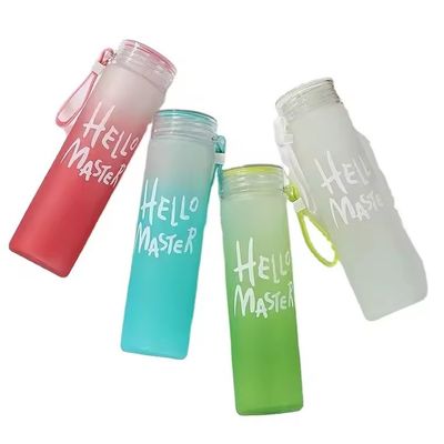 Bouteille de thé en verre glacé multicolore, idéale pour les étudiants et cadeau publicitaire