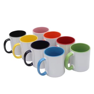 Nouveauté style de conception tasse de céramique de sublimation 11 oz personnalisé couleur tasse blanche pour les besoins B2B