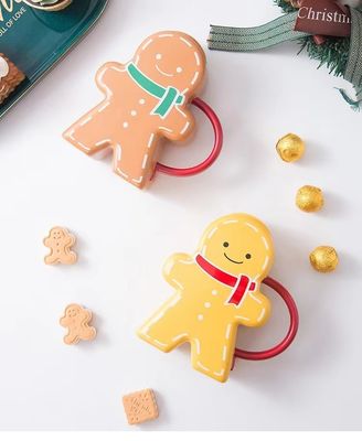 Coupe en céramique de Noël en forme de pain d'épice, tasse cadeau, tasse à café pour boissons durables