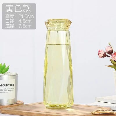 Style Portable Bureau Camping Sport Bouteille d'eau en verre avec canette de bière en verre 21,5 * 7,5 cm