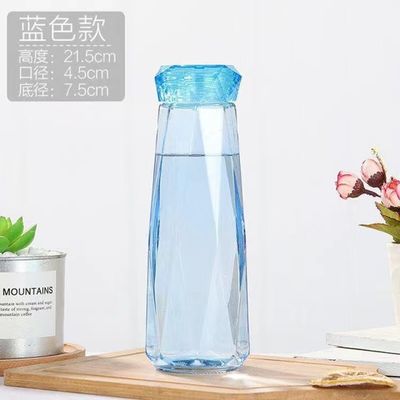 Style Portable Bureau Camping Sport Bouteille d'eau en verre avec canette de bière en verre 21,5 * 7,5 cm