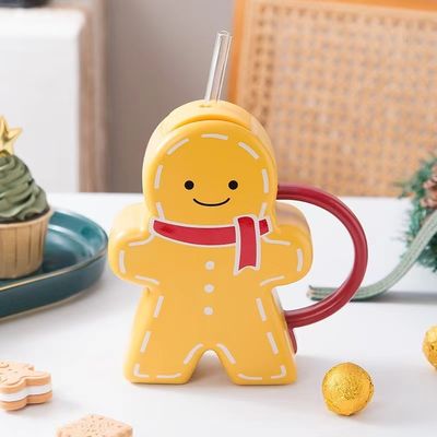 16 oz de dessins animés Cute céramique de Noël pain d'épice tasse de café parfait pour la saison des fêtes