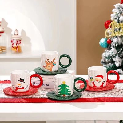 Moderne céramique à la mode type os de cadeau de Noël ensemble avec personnalité homme de neige design
