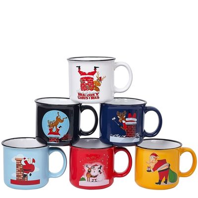 14 OZ tasse de café de Noël avec dessin de Père Noël drôle tasses personnalisées chocolat chaud