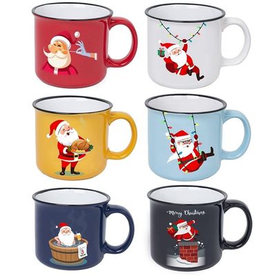 14 OZ tasse de café de Noël avec dessin de Père Noël drôle tasses personnalisées chocolat chaud