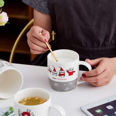 14 OZ tasse de café de Noël avec dessin de Père Noël drôle tasses personnalisées chocolat chaud