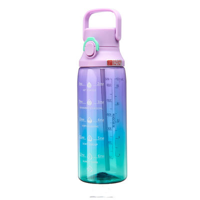 Bouteille d'eau de grande capacité personnalisée de 750 ml de couleur dégradée Portable avec horodatage