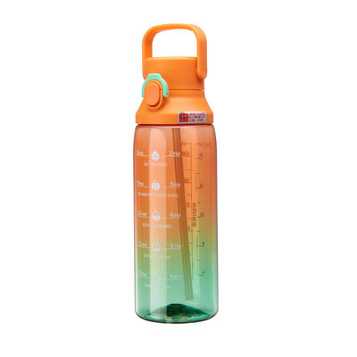 Bouteille d'eau de grande capacité personnalisée de 750 ml de couleur dégradée Portable avec horodatage