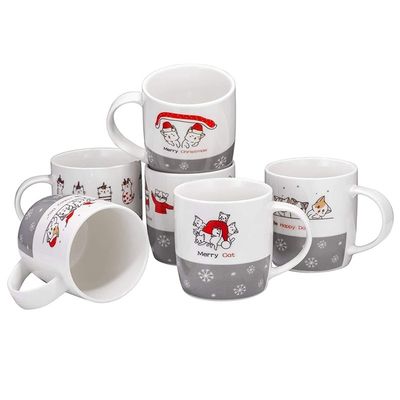 Des tasses de chocolat chaud avec un design attrayant et une tasse de café de Noël de 14 oz avec le design du Père Noël