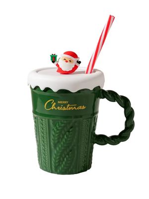 Cadeaux d'affaires Noël tasse de café en céramique tasses de thé tasses de Noël portables 400ml