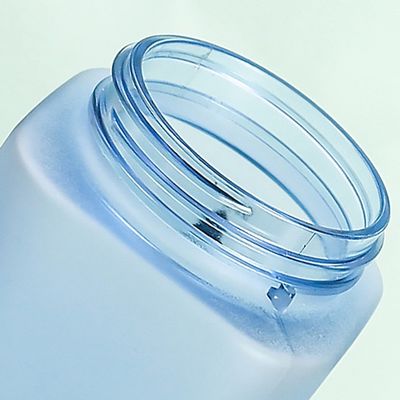 Unisexe grande capacité PC bouteille de sport mode simple carré bouteille d'eau tasse en plastique