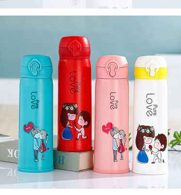 500 ml Bouteille d'eau en verre de grande capacité Portable boisson droite tasse cadeau rebondissant