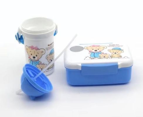 Convient 500 ml bouilloire à paille boîte à lunch en plastique pour les étudiants et les enfants