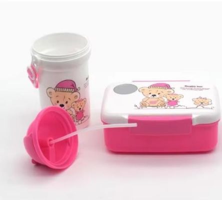 Convient 500 ml bouilloire à paille boîte à lunch en plastique pour les étudiants et les enfants