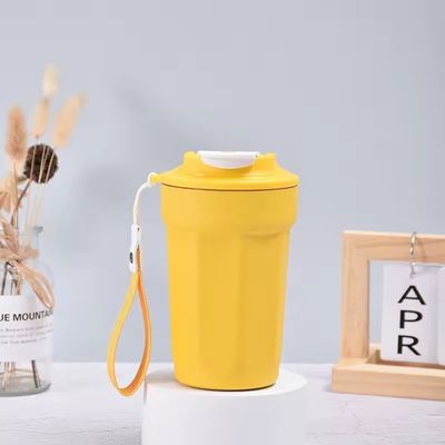 Coupe de voyage en acier inoxydable 420ml tasse à café avec couvercle pour boissons chaudes et froides
