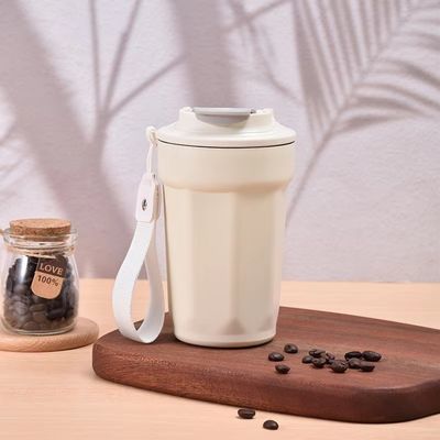 Coupe de voyage en acier inoxydable 420ml tasse à café avec couvercle pour boissons chaudes et froides