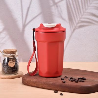 Coupe de voyage en acier inoxydable 420ml tasse à café avec couvercle pour boissons chaudes et froides