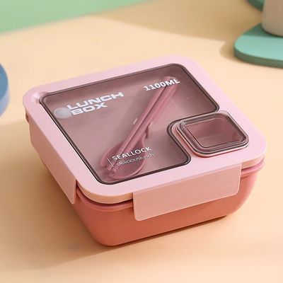 Boîte de déjeuner en plastique portable et réutilisable pour tous les enfants