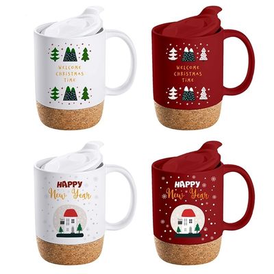 MUGS Logo personnalisé Eco-friendly 450ml tasse de café en céramique avec un design de fond en liège unique