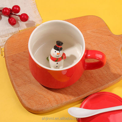 Coupe en céramique faite à la main Cute animal 3D tasses à boire pour le thé cadeau de café