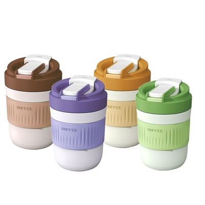 400 ml/550 ml Capacité Portable multi-fonctionnelle en verre Cute Glass Coupe de café avec paille