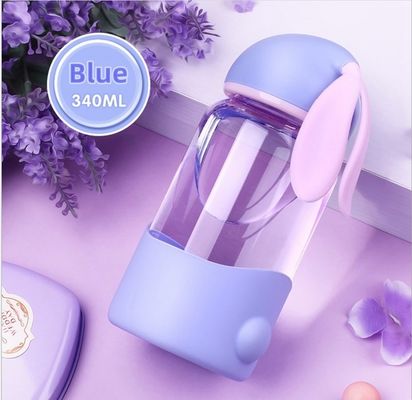 Coupe en verre d'eau avec un design créatif de lapin de dessin animé et un design scellé portable imperméable
