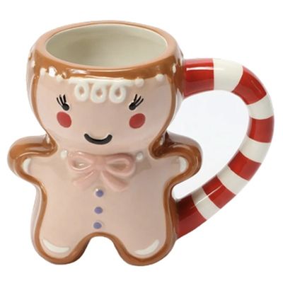 Mugs boissons de type 10OZ tasse de café de Noël en céramique avec un design mignon de pain d'épice