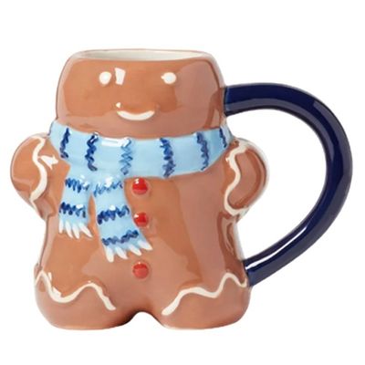 Des dessins animés Cute céramique de Noël pain d'épice tasse de café 300ml Pas d'accessoires supplémentaires