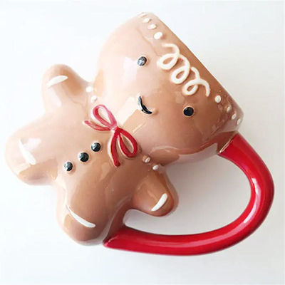 Jour de Noël personnalisé 300 ml mignon pain d'épice en forme d'homme Cuddle Cup tasse de café en céramique
