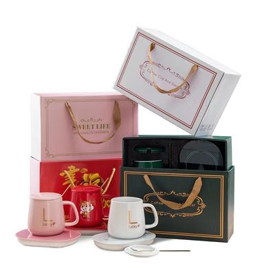 Logo personnalisé 350 ml Matériel Contrôle de température céramique Smart Coffee Mug UBS Warmer Cup