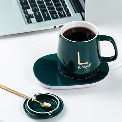 Logo personnalisé 350 ml Matériel Contrôle de température céramique Smart Coffee Mug UBS Warmer Cup