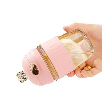 420ml Bouteille en verre pour oreilles de lapin Série de silicone Délicat cadeau pour enfants Bouteille en verre avec paille