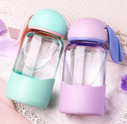 340 ml d' isolation thermique personnalisée oreille de lapin mignonne bouteille d'eau en verre pour unisexe en extérieur