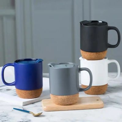 Logo personnalisé Acceptable 15OZ céramique mat chocolat chaud marque tasse de café avec couvercle