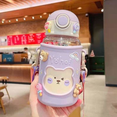 Bouteilles d'eau pour enfants en plastique réutilisables pour les voyages