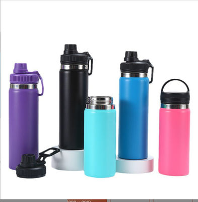Bouteille d'eau en acier inoxydable colorée Sécurité écologique à double paroi Vacuum isolé