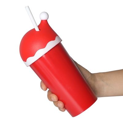 Carton style de Noël en plastique magique 20 oz glacé Tumbler avec logo personnalisé et paille