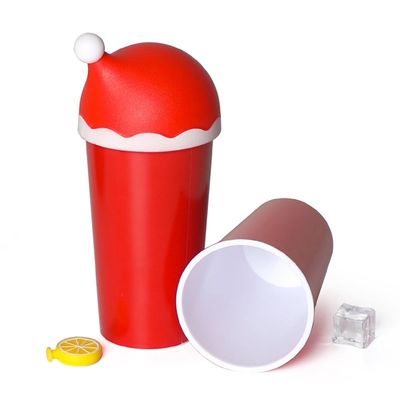 Carton style de Noël en plastique magique 20 oz glacé Tumbler avec logo personnalisé et paille