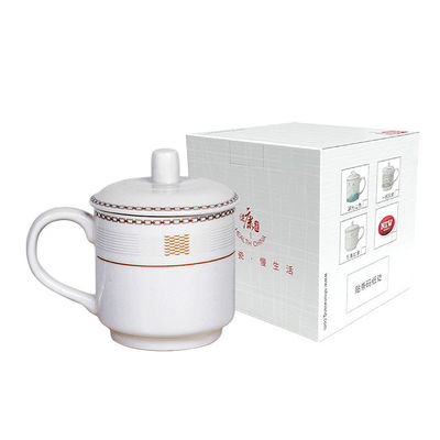 Logo personnalisé acceptable tasses de café blanches faites à la main pour la gravure au laser