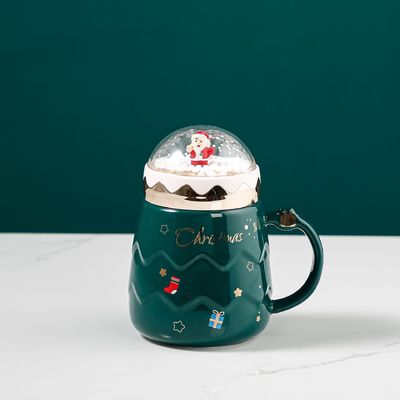 Céramique émail tumbler ensemble tasse rouge pour cadeau de Noël tasse de café fonction de lait d'eau